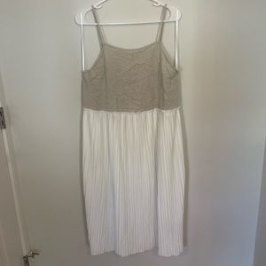 Zara white and gray midi dress